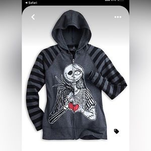 Jack Skellington and Sally long sleeve raglan hoodie